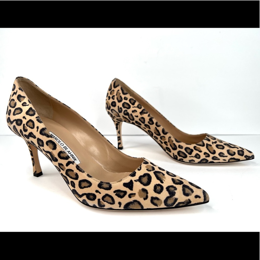 Manolo Blahnik Animal Print Stiletto Heels